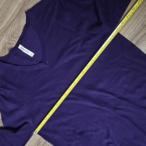 Zenana Outfitters Purple Pullover V-Neck Soft & Stretchy Sweater Women's Large - Picture 11 of 16